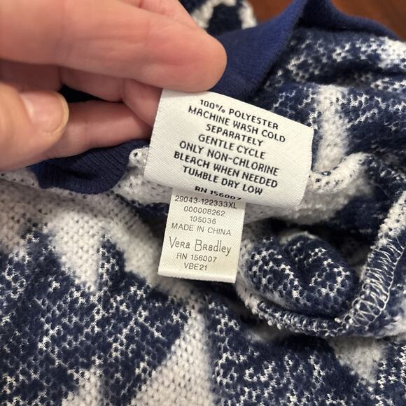 Vera Bradley Womens Fleece Hoodie Nordic Forest Size 3XL Cozy Comfy Cottage - Picture 4 of 8